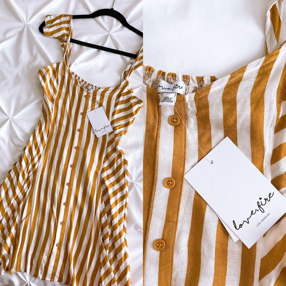 Love, Fire Flutter Cap Sleeve Sudan Dress - Picture 2 of 4